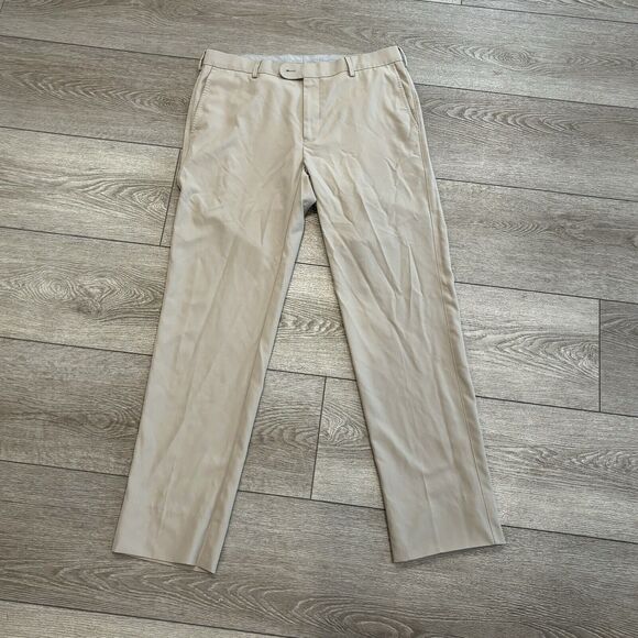 Peter Millar Crown Sport Pants Slacks Dress Pants Khaki Beige 34 X 30 Golf - Picture 1 of 8